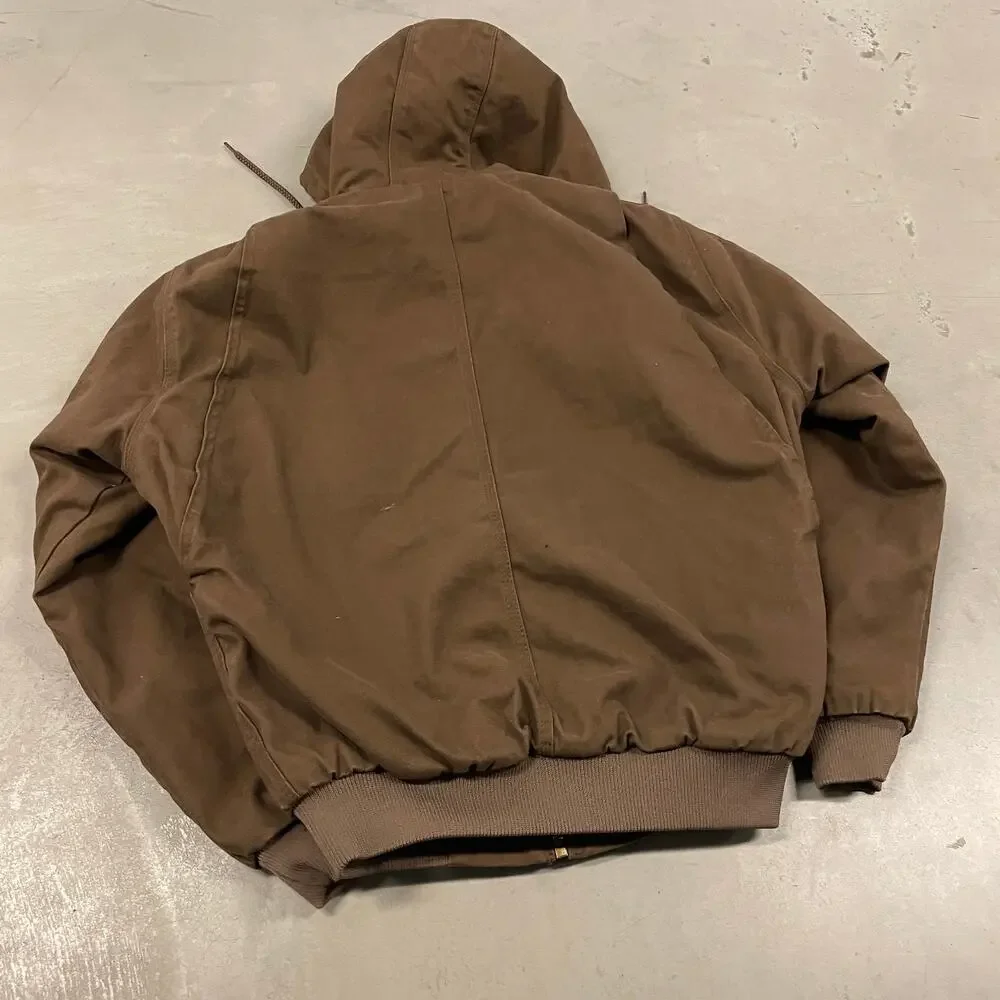 vintage y2k berne canvas hooded work jacket